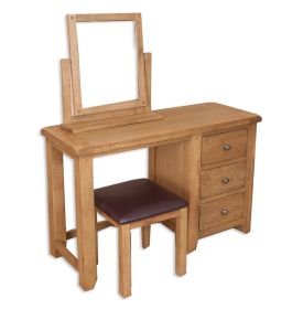 Boston Rustic Bedroom 3 Drawer Rustic Dressing Table