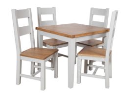 Boston French Grey Living Small Square Contemporary Dining Table