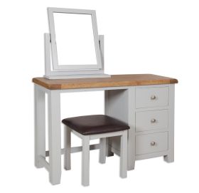 Boston French Grey Bedroom 3 Drawer Contemporary Grey Dressing Table