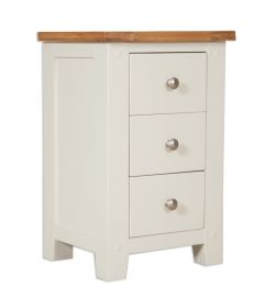 Boston Ivory Bedroom 3 Drawer Ivory Bedside Table