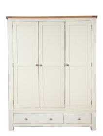 Boston Ivory Bedroom 3 Door Ivory Wardrobe