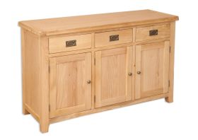 Boston Natural Oak Living 3 Door/Drawer Oak Sideboard