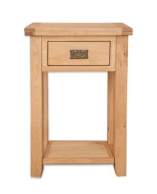 Boston Natural Oak Living Small 1 Drawer Oak Console Table