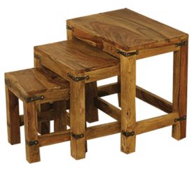 Bangalore Nest of 3 Sheesham Tables