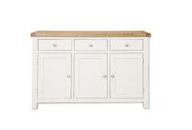 Boston White Living 3 Door/Drawer White Sideboard