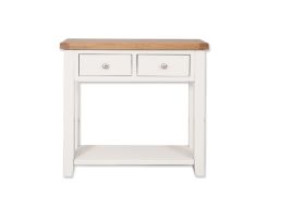 Boston White Living 2 Drawer White Console Table
