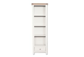 Boston White Living Slim White Bookcase