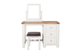 Boston White Bedroom 3 Drawer White Dressing Table