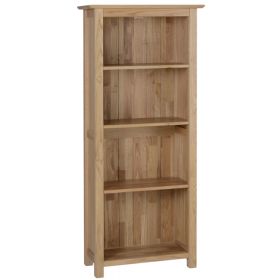 New Oak 4 Shelf Narrow Bookcase