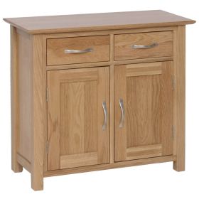 New Oak Small 2 Door 2 Drawer Sideboard