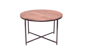 Mumbai Round, Black Squared Frame, Coffee Table