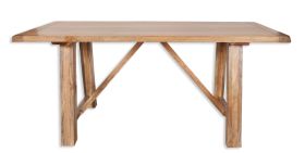 Patiala 175cm Trestle Table in Natural Wood 
