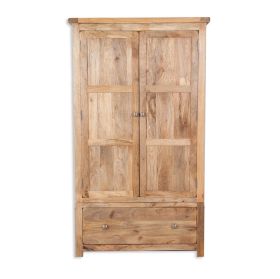 Rajasthan 2 Door Wardrobe in Natural Wood 