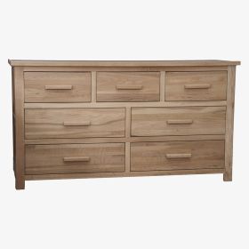 Opus 7 Drawer Wide Chest in Solid Oak