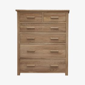 Opus Jumbo Chest of Drawers in Solid Oak