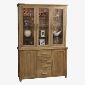 Opus Solid Oak Large Cabinet & Display Unit