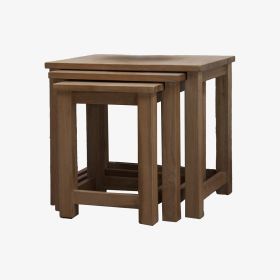 Opus Triple Nest of Tables in Solid Oak