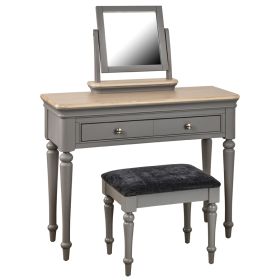 Pebble Dressing Table with Stool And Mirror