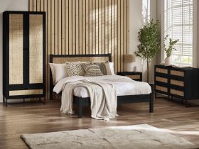 Julian Bowen Padstow Rattan Bed in Black