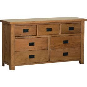 Rustic Oak 3 Over 4 Drawer Chest Of Drawers 