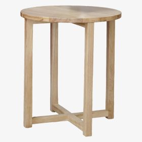 Opus Round Lamp Table in Solid Oak