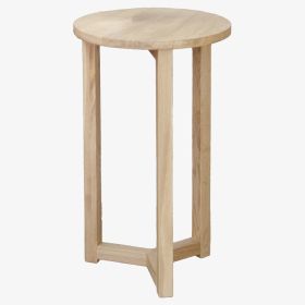 Opus Occasional Round Lamp Table in Solid Oak