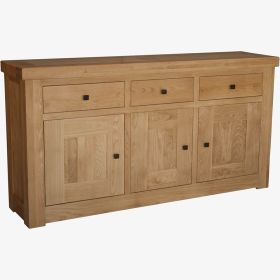 Bordeaux Solid Oak 3 Door 3 Drawer Sideboard