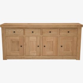 Bordeaux 4 Door 4 Drawer Sideboard in Solid Oak