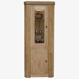 Bordeaux Corner Display Unit in Solid Oak