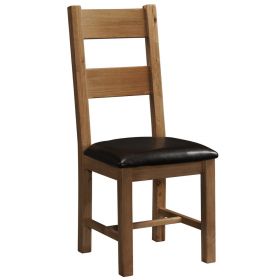 Rustic Oak Ladder Back Dining Chair