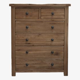 Rustic 4+2 Drawer Chest in Solid Oak