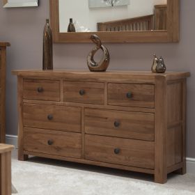 Rustic Solid Oak 7 Drawer Multi Chest