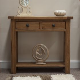 Rustic Solid Oak Hall/Console Table