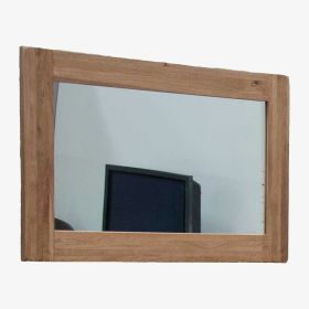 Rustic Solid Oak Wall Mirror 90cm x  60cm