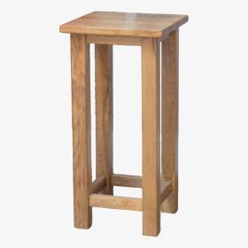 Rustic Solid Oak Occasional Square Lamp Table