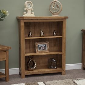 Rustic Solid Oak Small Bookcase