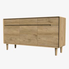 Scandic 3 Door Large Sideboard in Solid Oak
