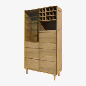 Scandic Drinks Cabinet in Solid Oak