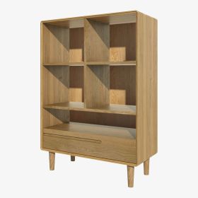 Scandic Small Bookcase in Solid Oak