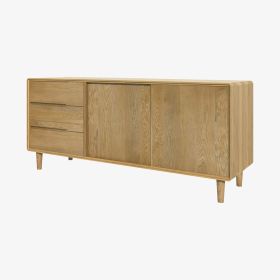 Scandic Wide Sideboard / TV Unit in Solid Oak