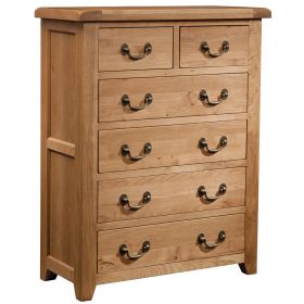 Somerset Oak 2 Over 4 Chest Of Drawers 
