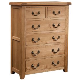 Somerset Oak 2 Over 4 Chest Of Drawers 