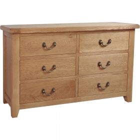 Somerset Oak 6 Drawer Chest Of Drawers