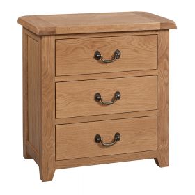 Somerset Oak 3 Drawer Chest Of Drawers