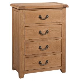 Somerset Oak 4 Drawer Chest Of Drawers