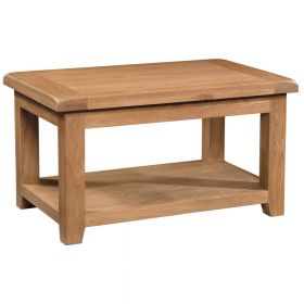 Somerset Oak Small Coffee Table With Shelf