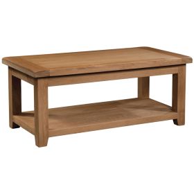 Somerset Oak Large Coffee Table With Shelf