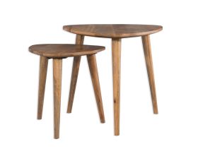 Shimla Nest of Tables in Natural Wood 