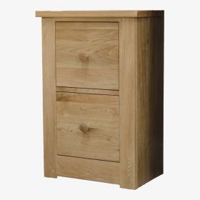Torino Solid Oak 2 Drawer Filing Cabinet