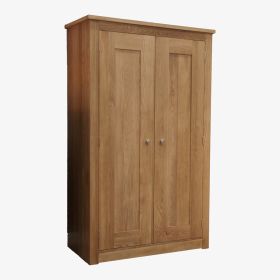 Torino Double Wardrobe in Solid Oak